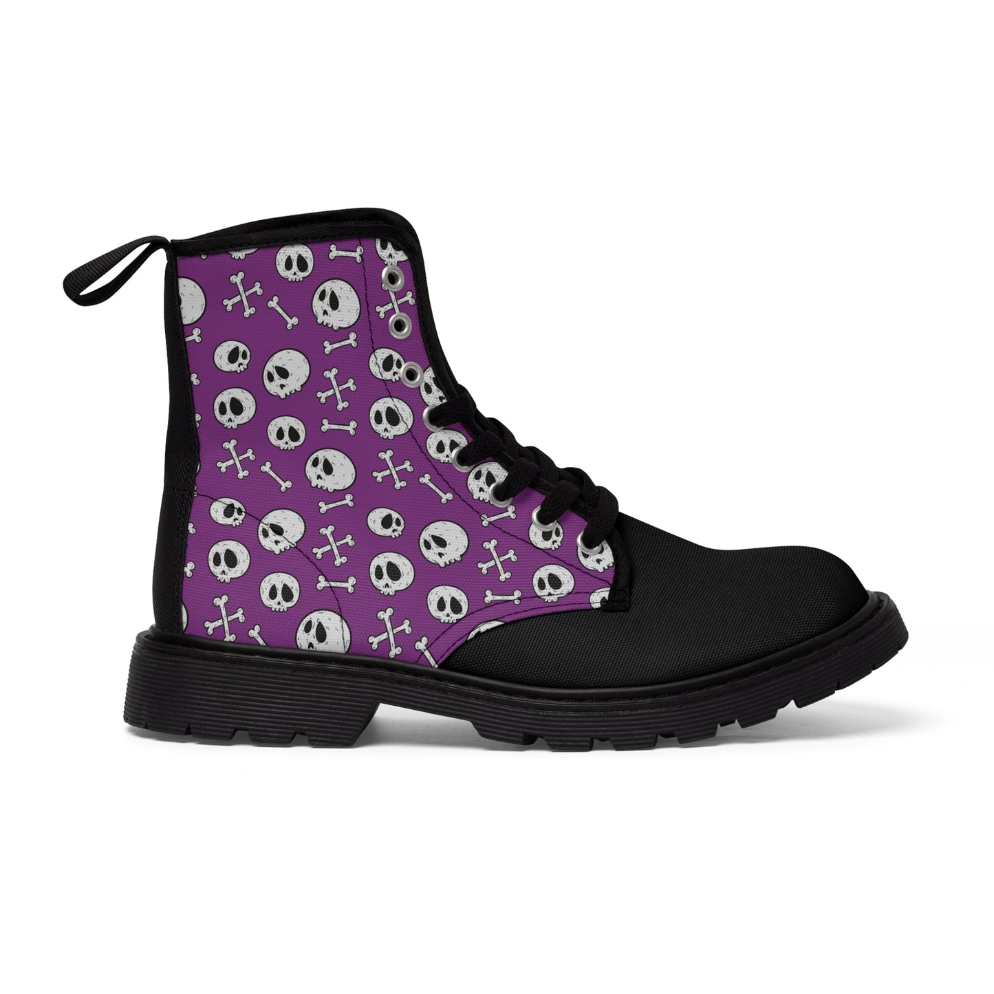 Boots Funny Skull Purple