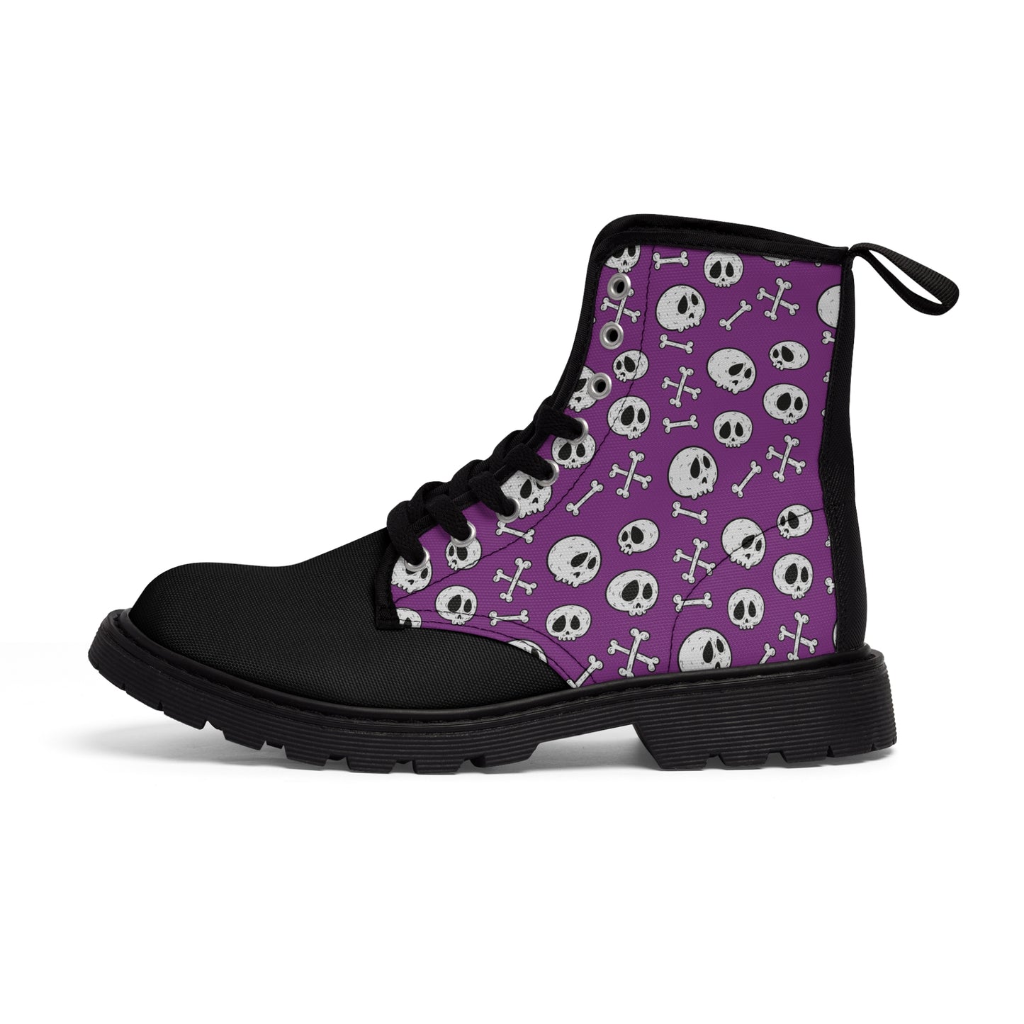 Boots Funny Skull Purple