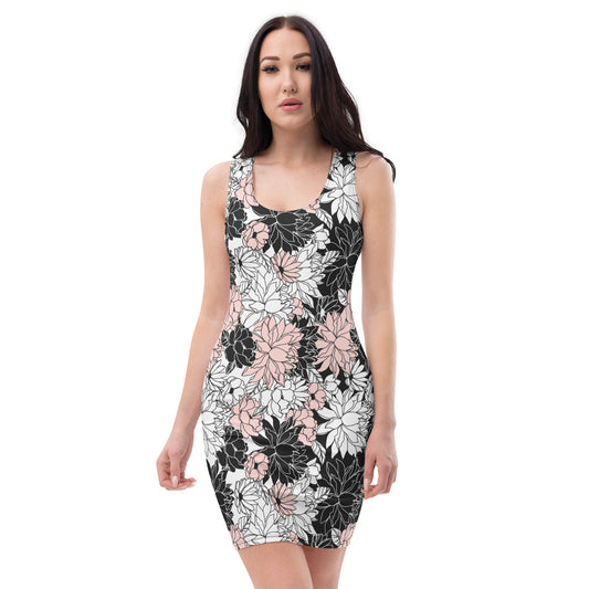 Bodycon Dress Flower 3