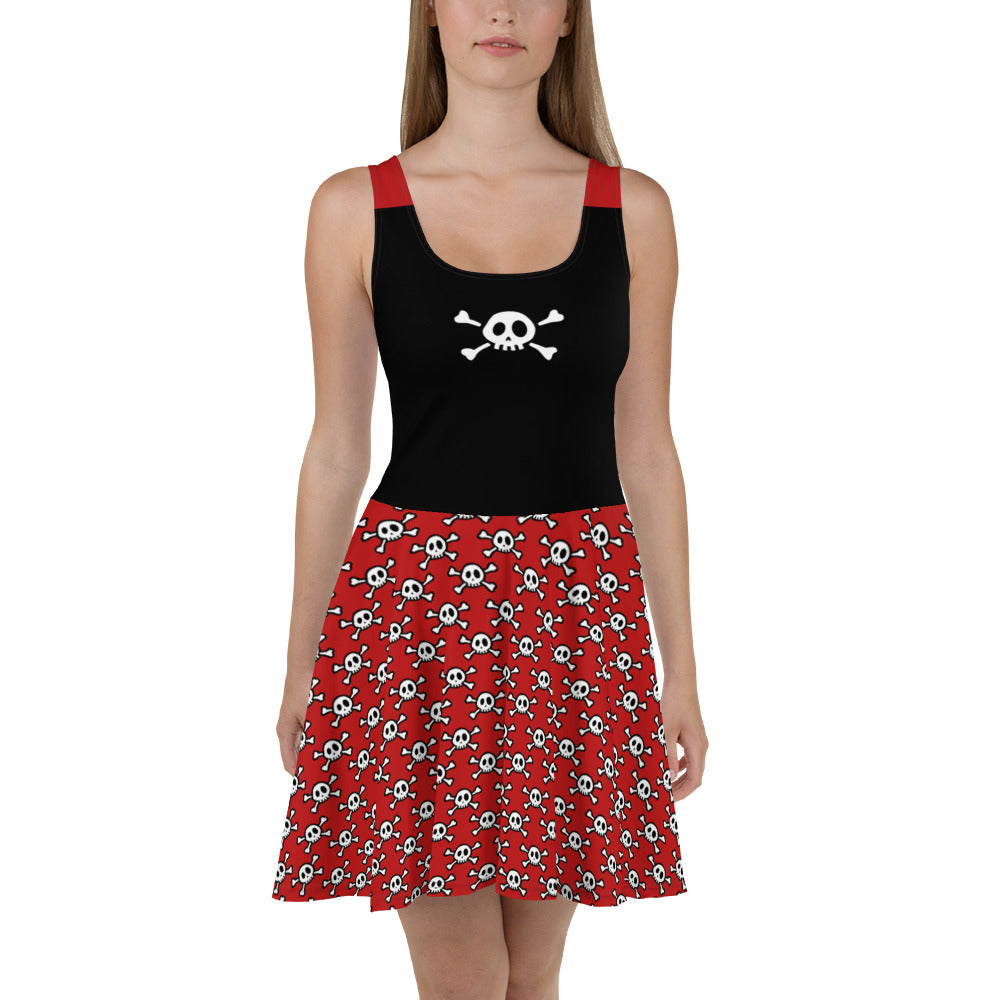 Skater Dress Skull (Red)