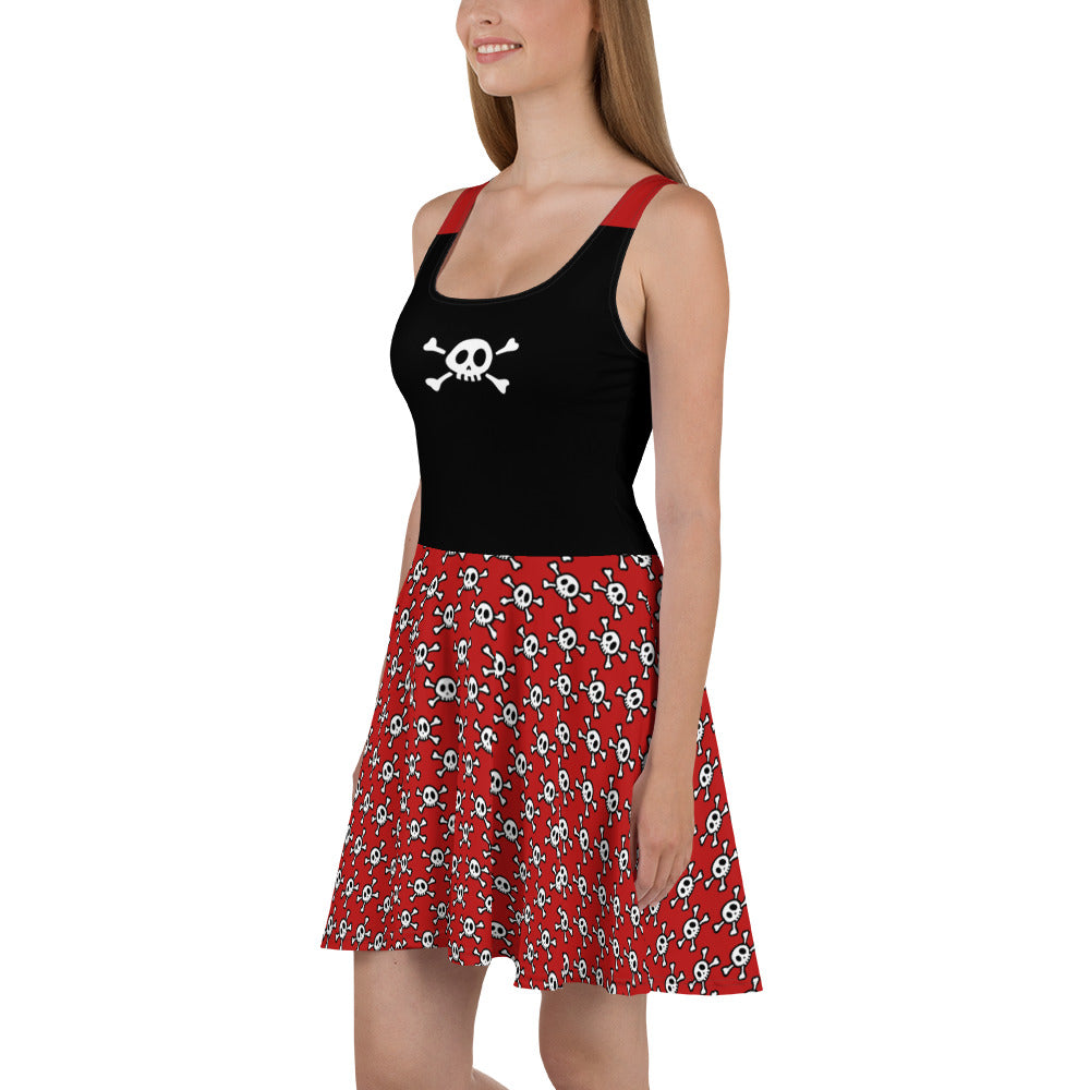 Skater Dress Skull (Red)