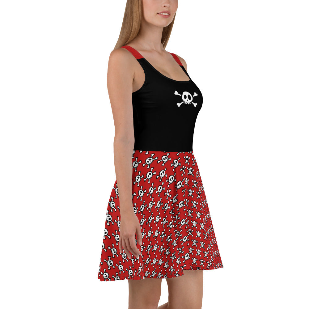 Skater Dress Skull (Red)