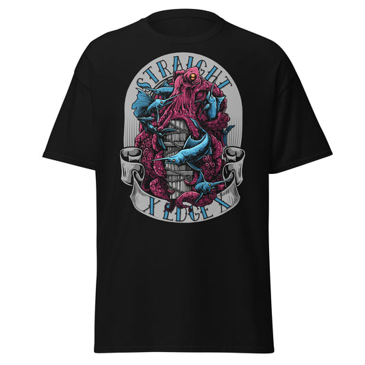 T-Shirt Straight Edge Octopus (Black)