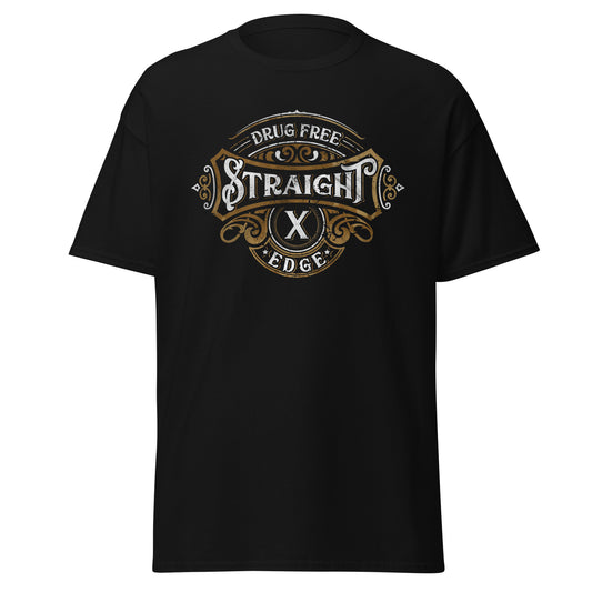 T-Shirt Straight Edge Vintage 2 (Black)