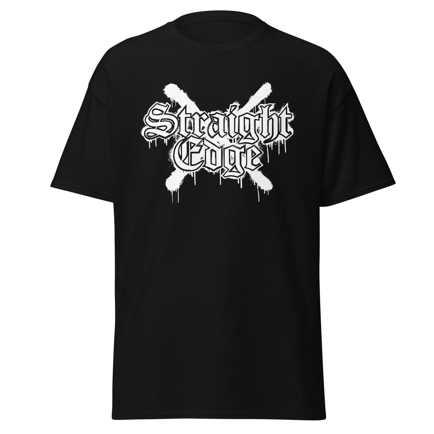 T-Shirt Straight Edge Art (Black)