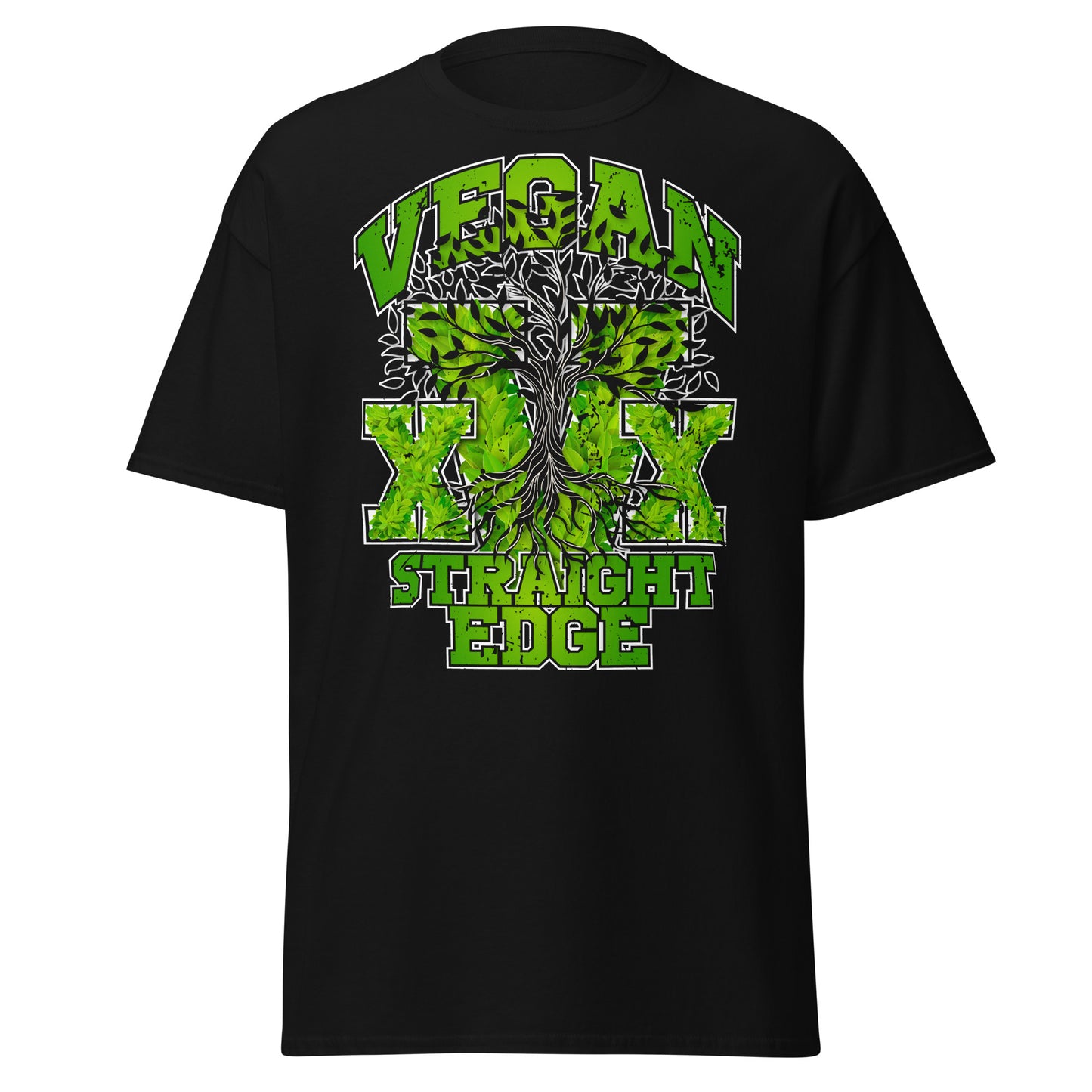 T-Shirt Vegan Straight Edge (Black)