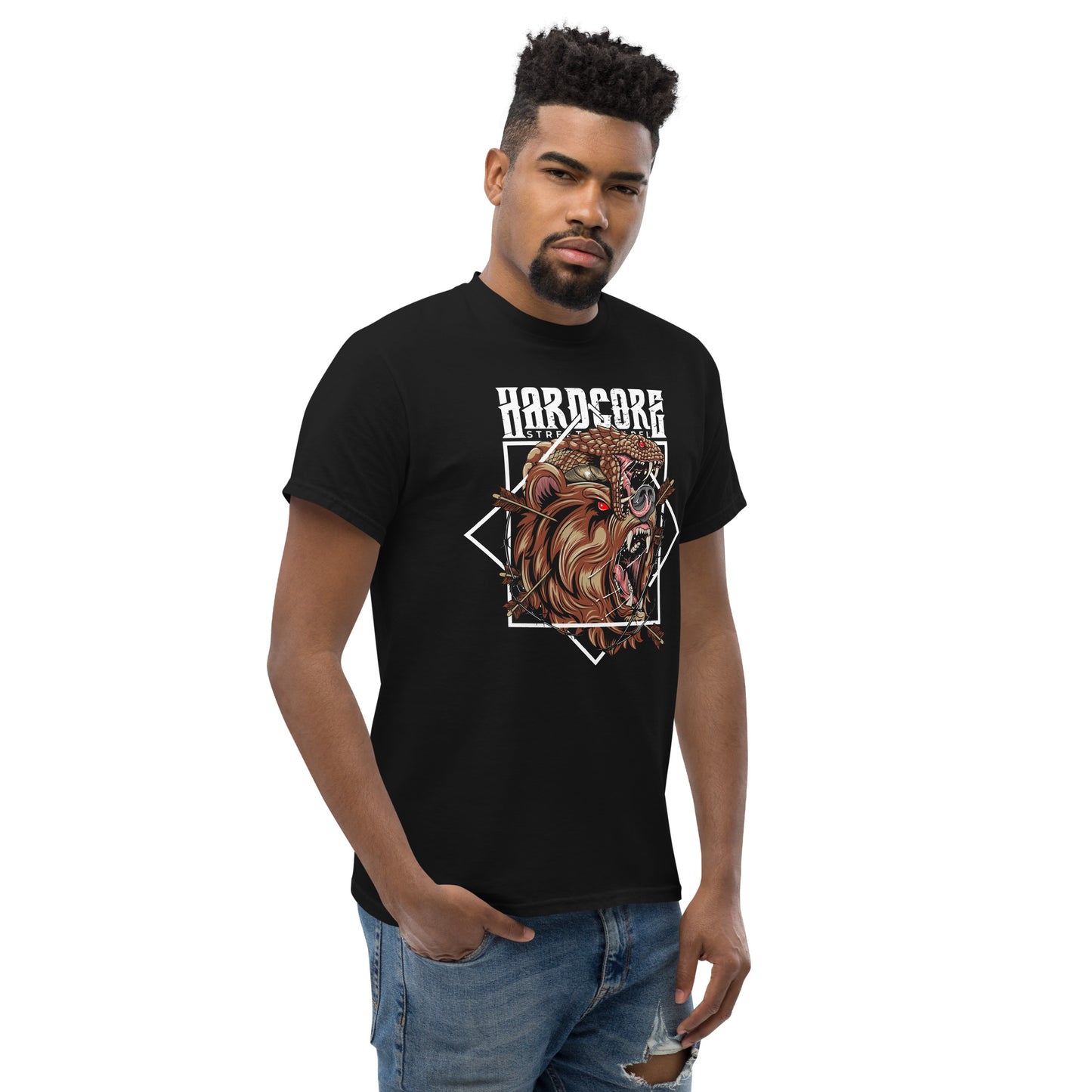 T-Shirt HCSA Bear vs Snake (Black)