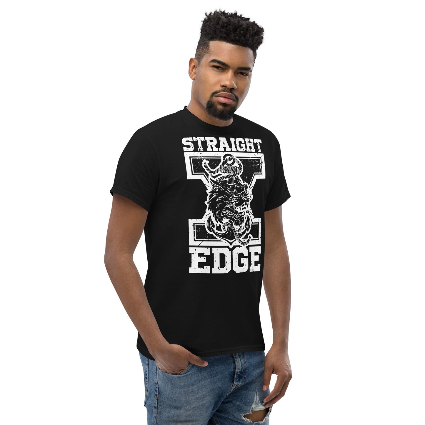 T-Shirt Straight Edge Tiger (Black)