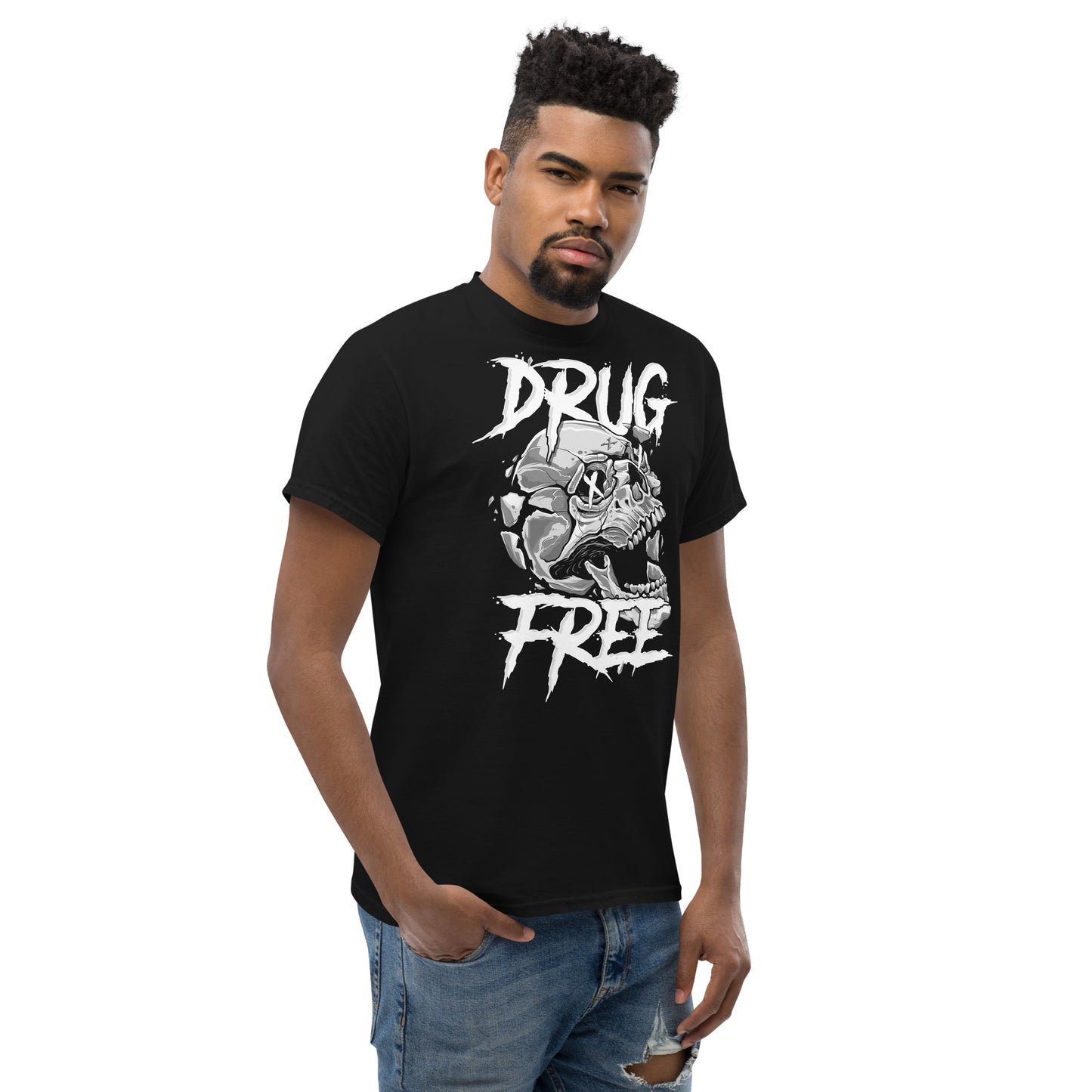 T-Shirt Straight Edge Drug Free (Black)