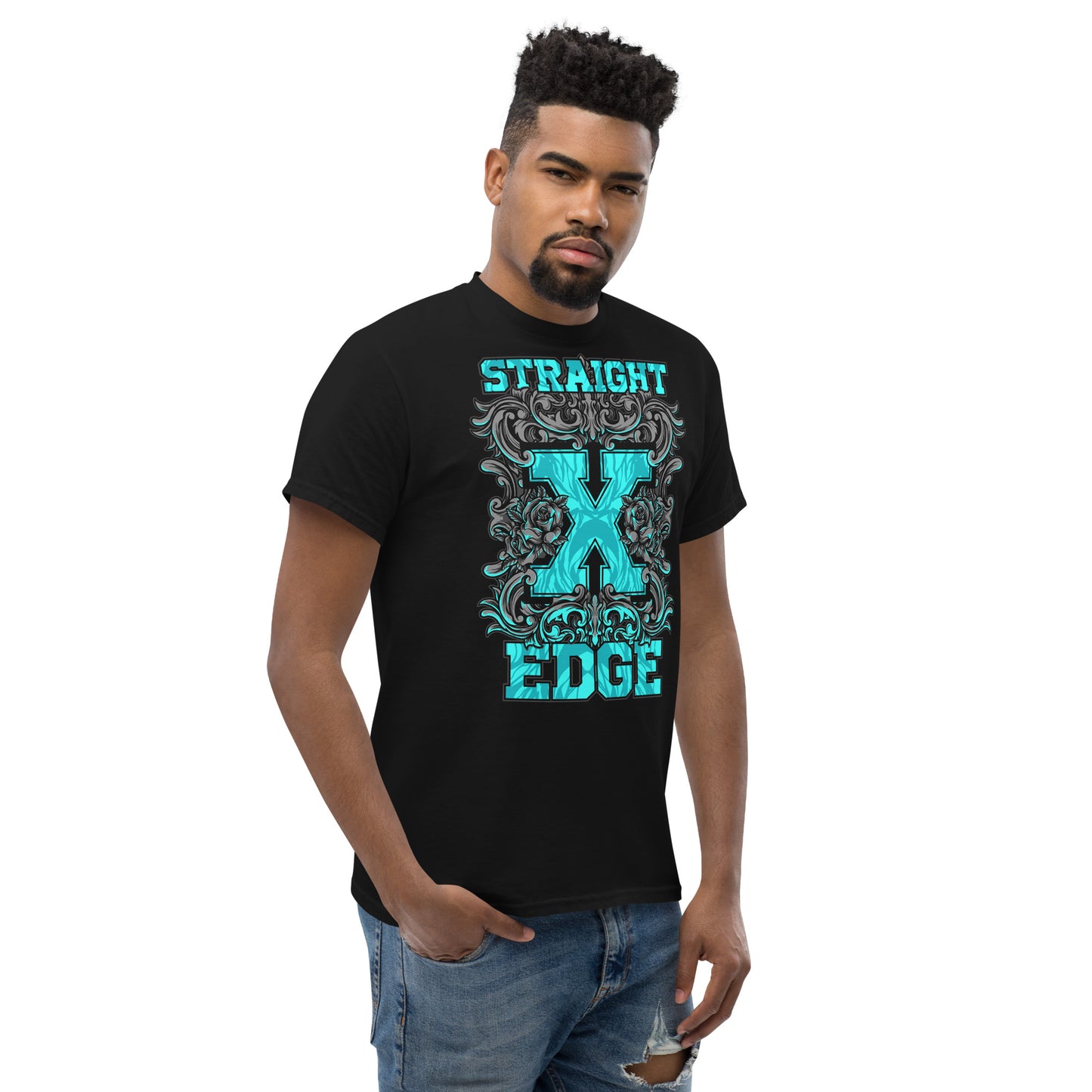 T-Shirt Straight Edge Vintage 1 (Black)