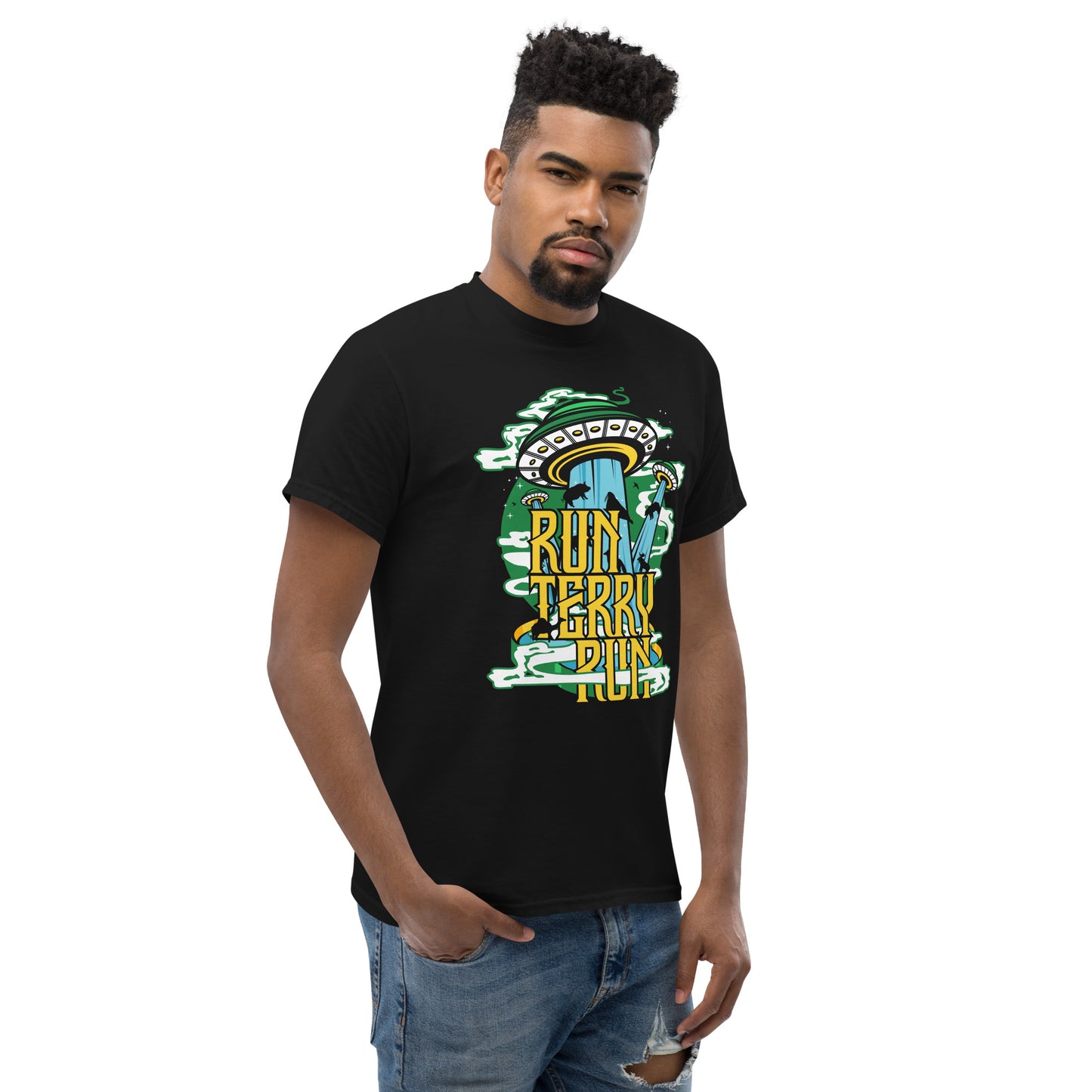 T-Shirt Run Terry Run UFO (Black)