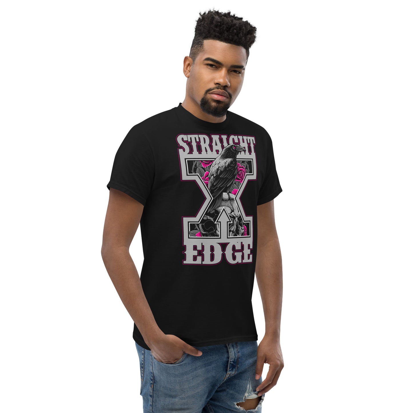 T-Shirt Straight Edge Crow (Black)