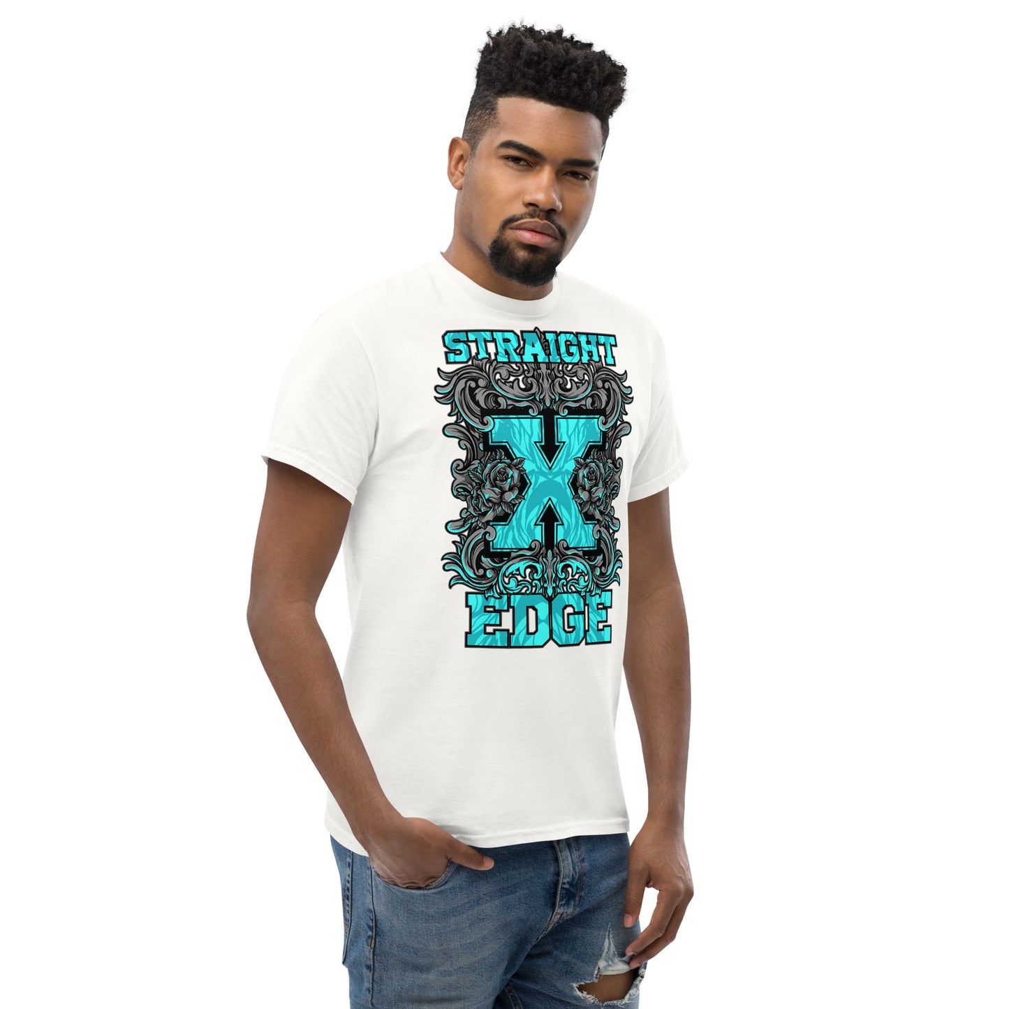 T-Shirt Straight Edge Vintage 1 (White)