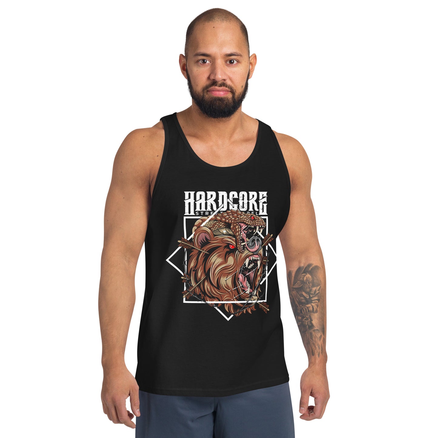 Tank Top HCSA Bear vs Snake (Black)