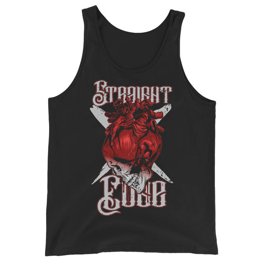 Tank Top Straight Edge Heart (Black)