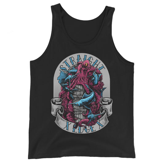 Tank Top Straight Edge Octopus (Black)