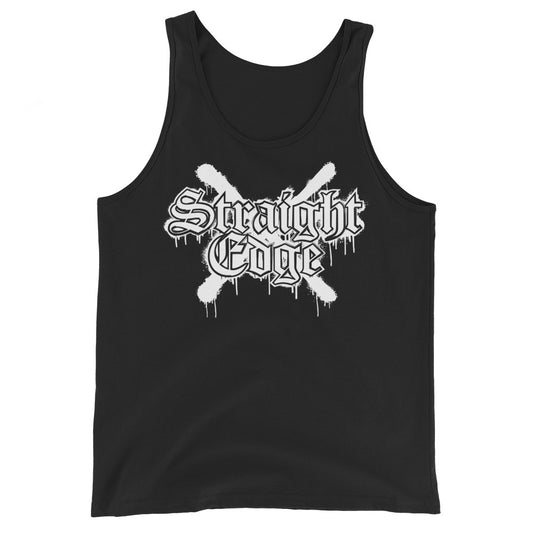 Tank Top Straight Edge Art1 (Black)