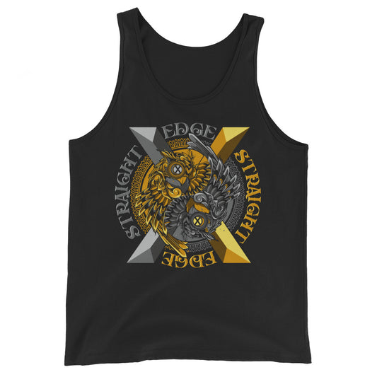 Tank Top Straight Edge Ying Yang (Black)