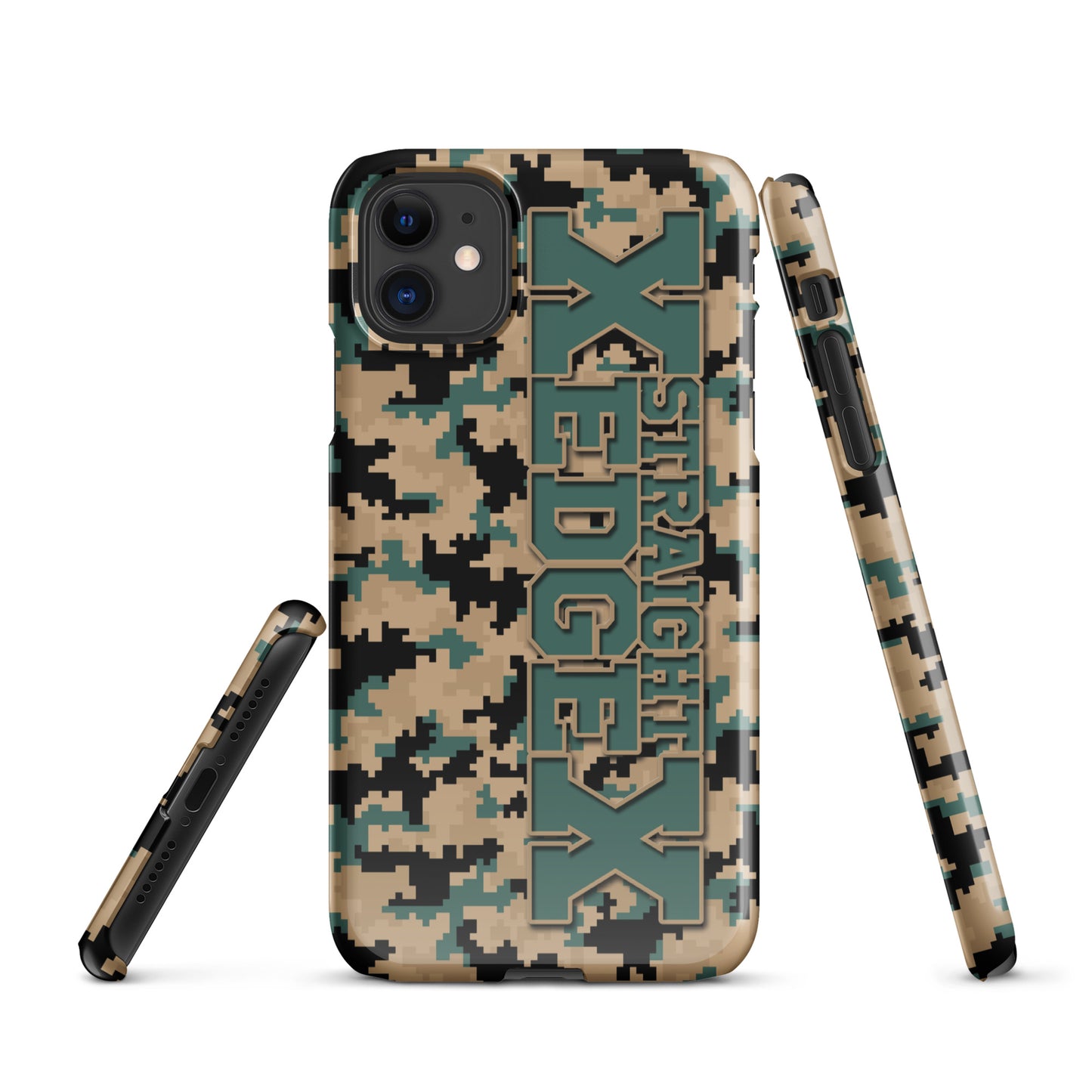 Snap case for iPhone® Straight Edge Camo Pixel