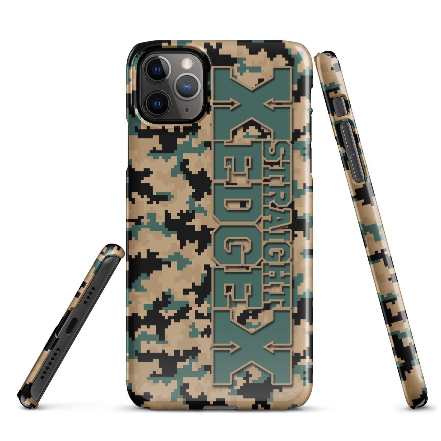 Snap case for iPhone® Straight Edge Camo Pixel