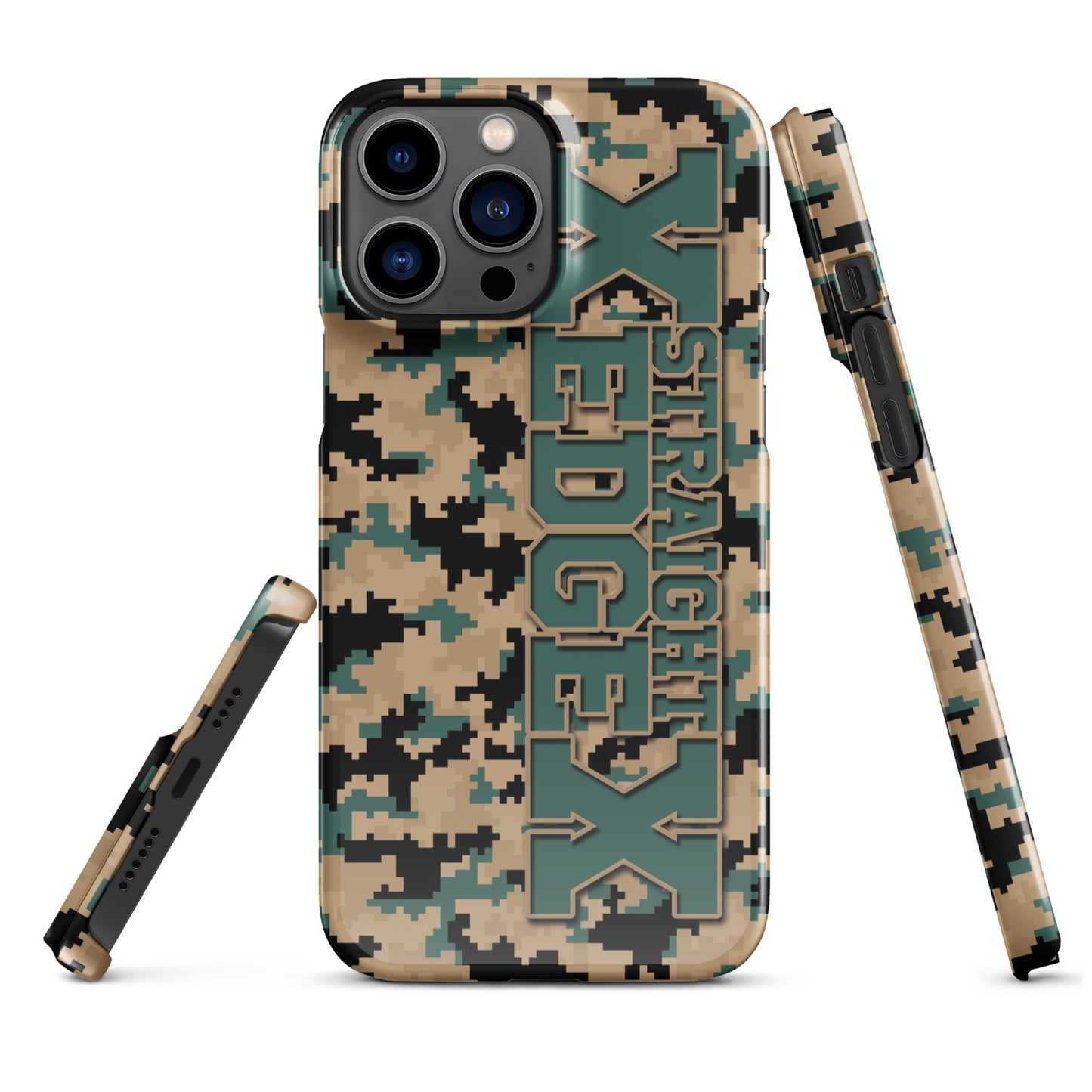 Snap case for iPhone® Straight Edge Camo Pixel