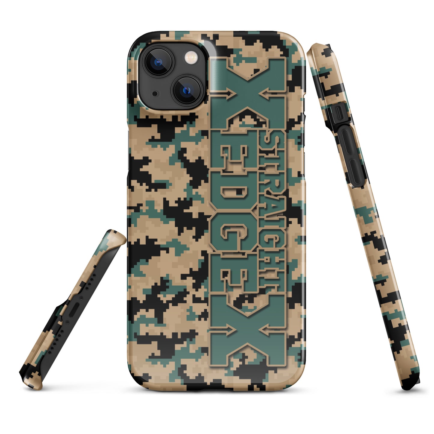 Snap case for iPhone® Straight Edge Camo Pixel