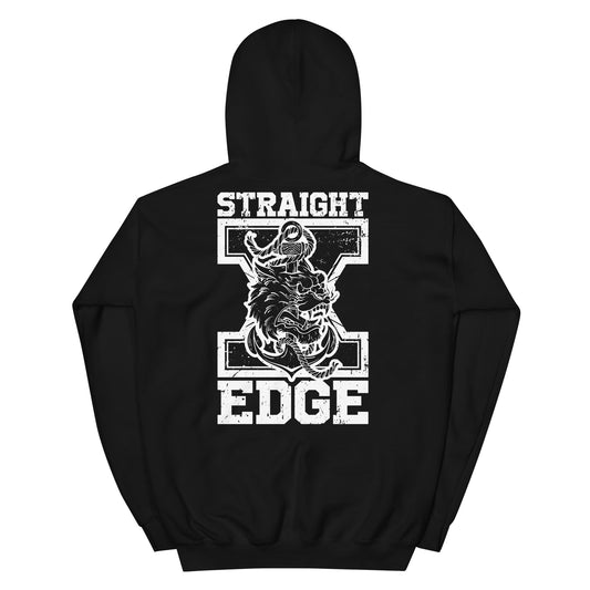 Hoodie Straight Edge Tiger (Black)