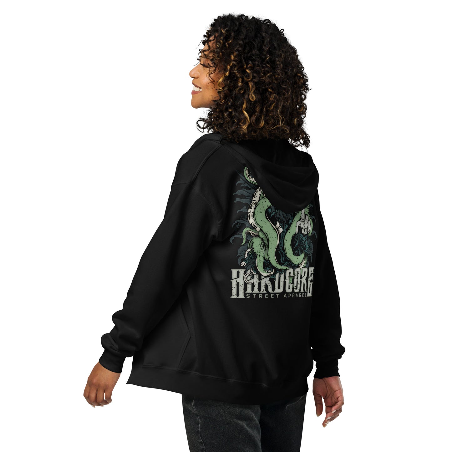 Hoodie Zip HCSA Pirate Zombie (Black)