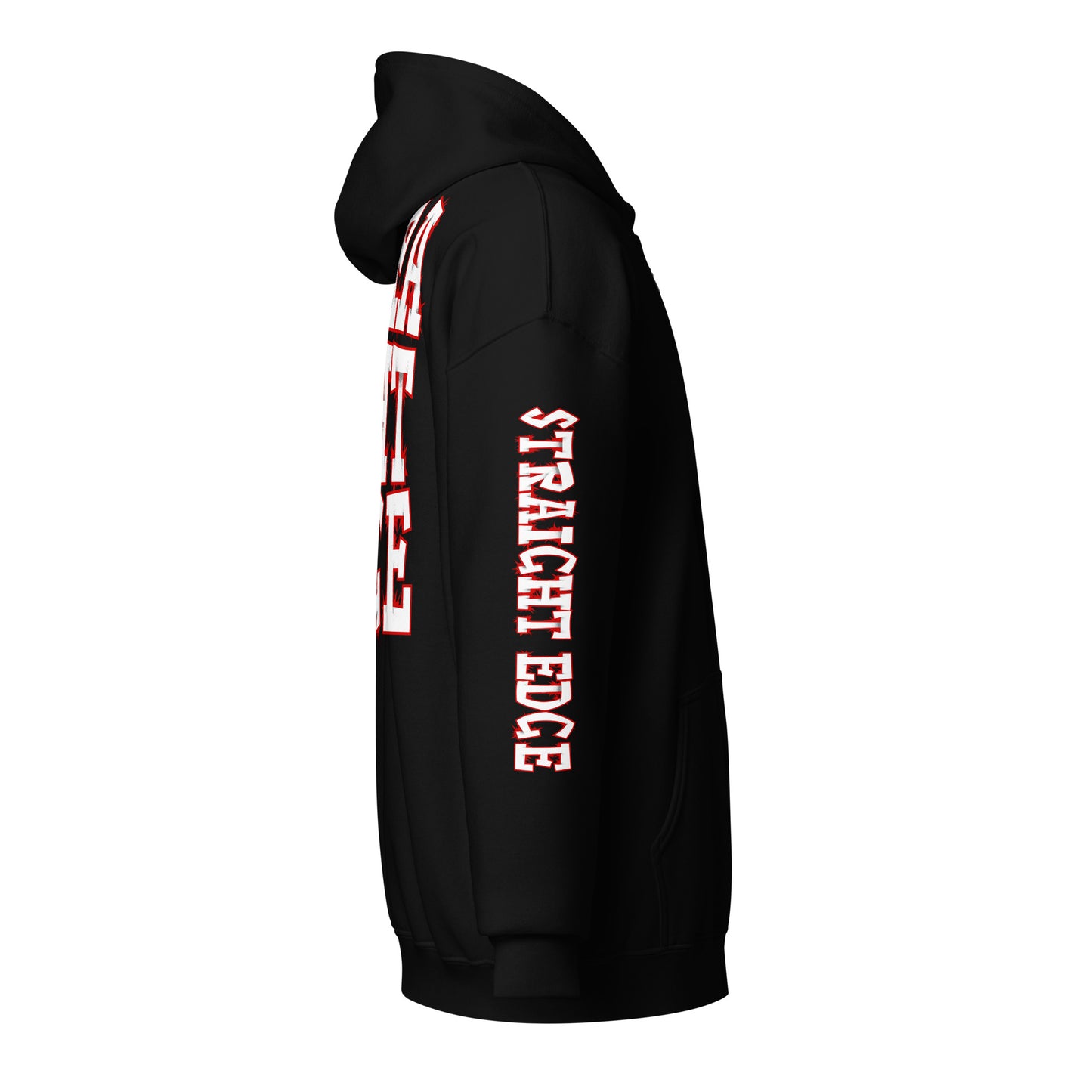 Hoodie Zip Straight Edge Art2 (Black)