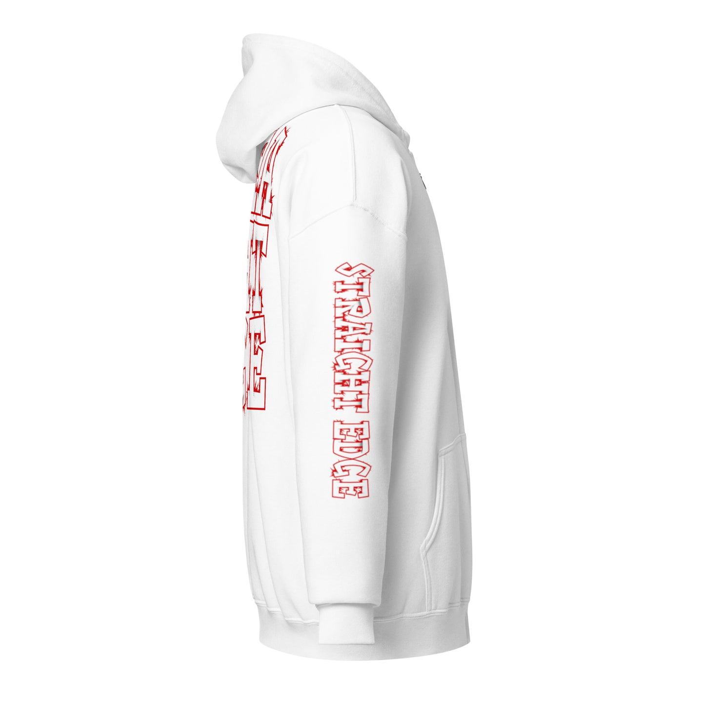 Hoodie Zip Straight Edge Art2 (White)