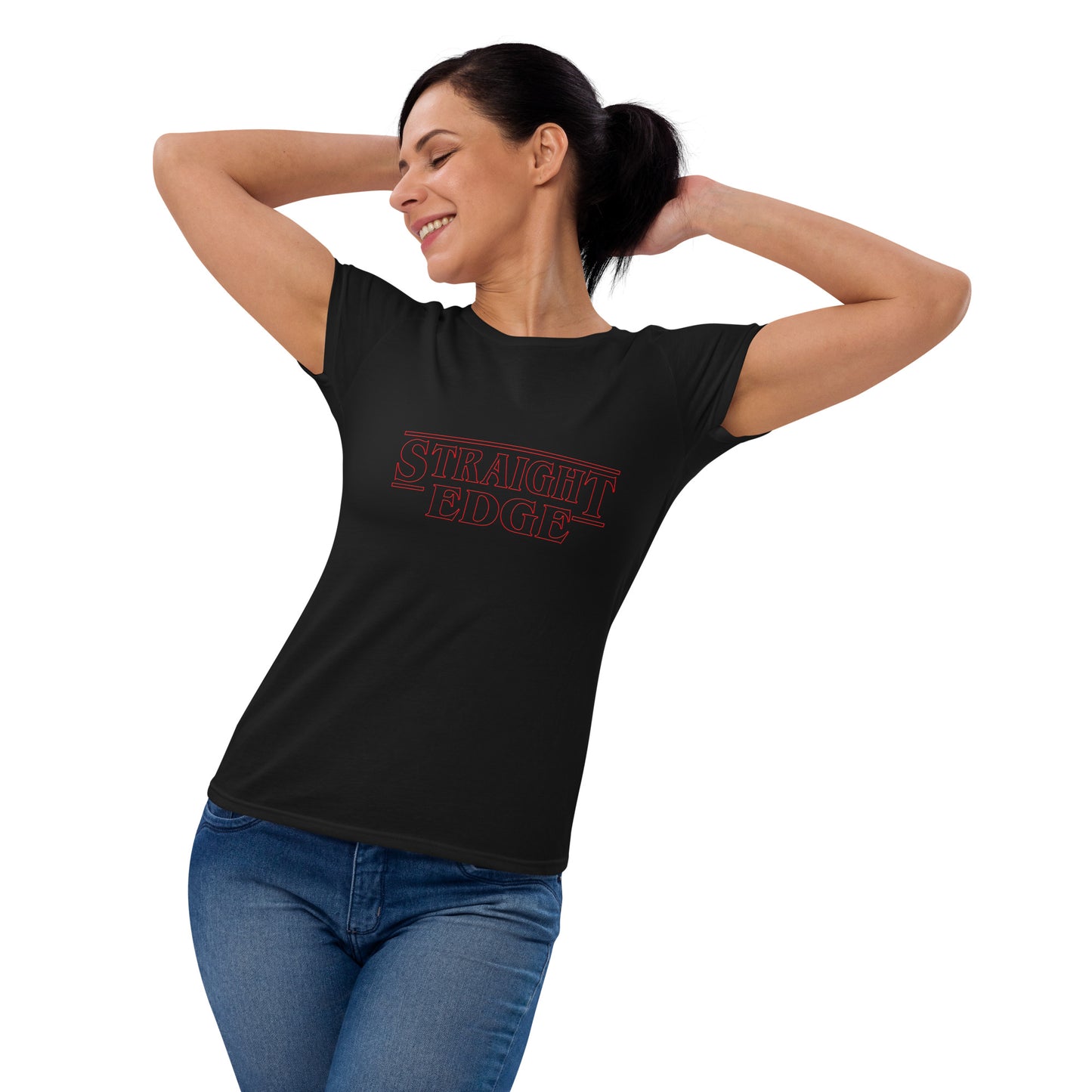 T-Shirt Women Straight Edge ''Stranger Things'' (Black)