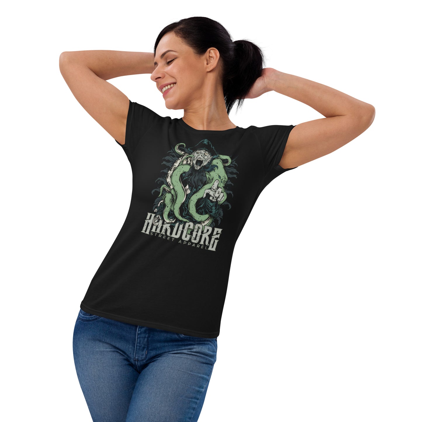 T-Shirt Women HCSA Zombie Pirate (Black)