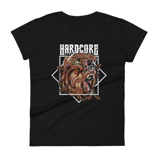 T-Shirt Women HCSA Bear vs Snake (Black)