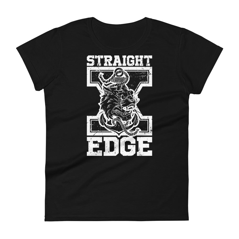 T-Shirt Women Straight Edge Tiger (black)