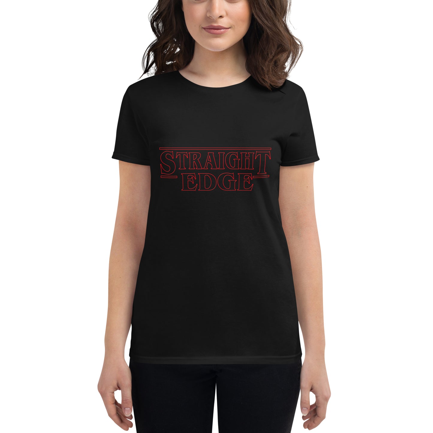 T-Shirt Women Straight Edge ''Stranger Things'' (Black)