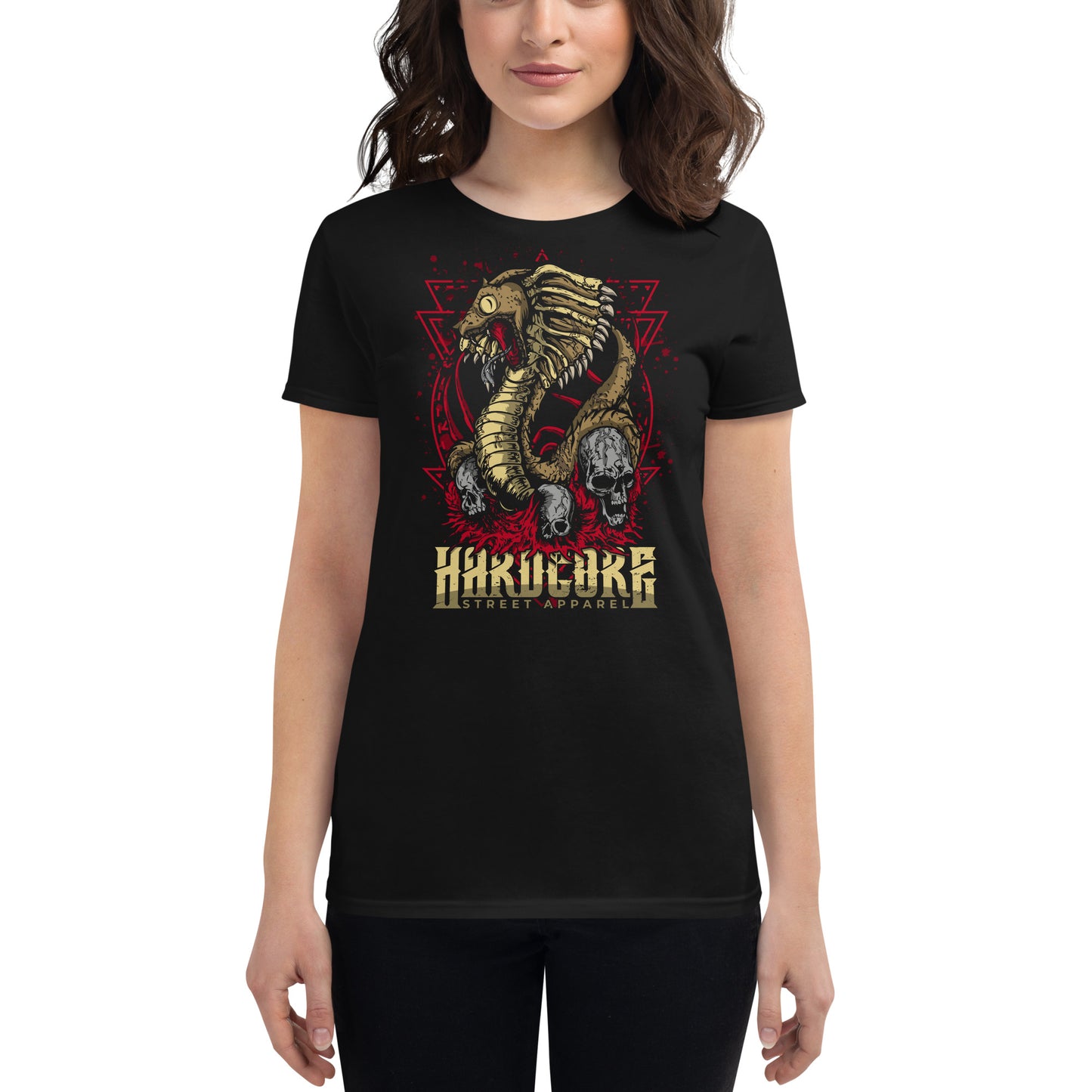 T-Shirt Women HCSA Evil Snake (Black)