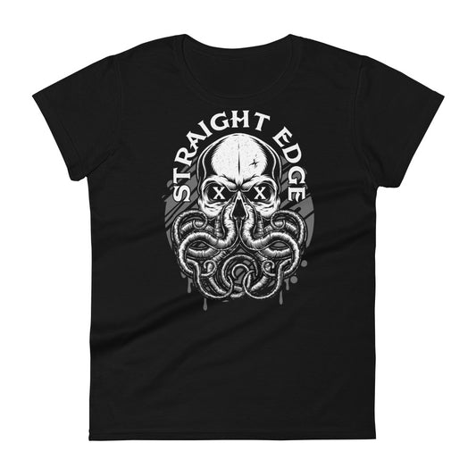 T-Shirt Women Straight Edge Cthulhu (Black)