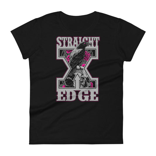 T-Shirt Women Straight Edge Crow (Black)