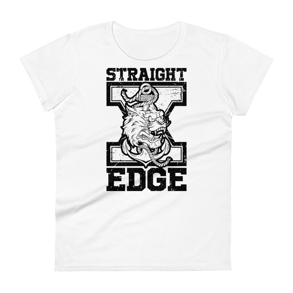 T-Shirt Women Straight Edge Tiger (White)